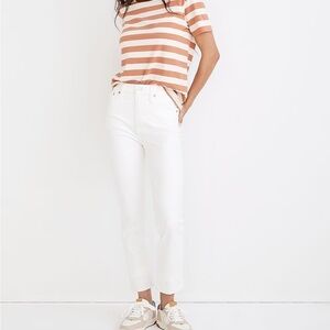 Madewell curvy perfect vintage jeans tile white
